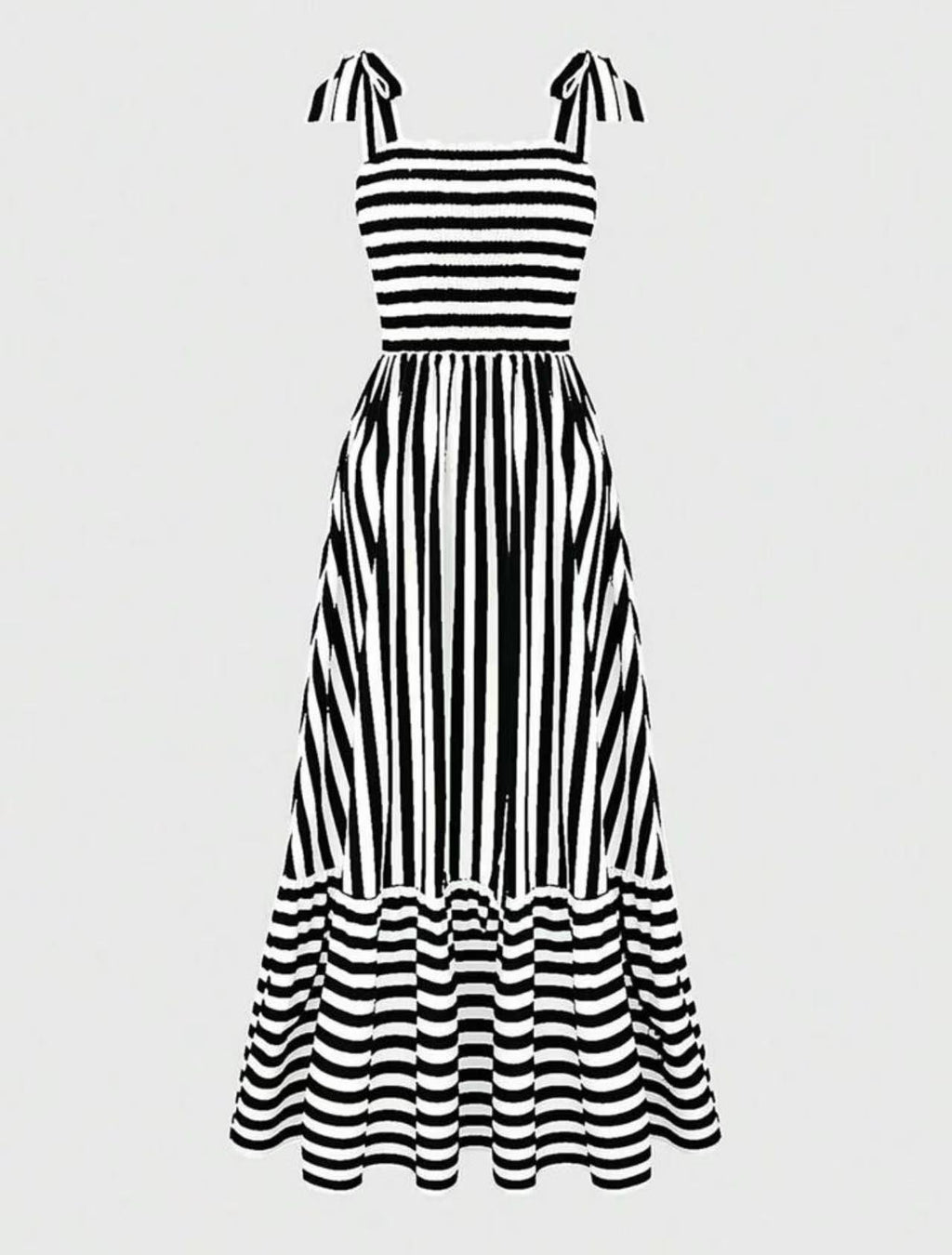 Women's Fashion Long Striped Casual Dress
