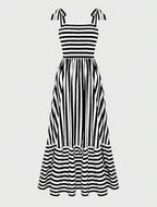 Women's Fashion Long Striped Casual Dress