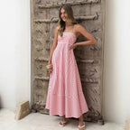 Women Summer Striped Maxi Dress
