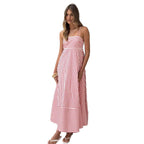 Women Summer Striped Maxi Dress