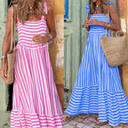 Women's Fashion Long Striped Casual Dress