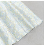 Blue Floral Sling Elegant Sleeveless Slip Outfit for Women