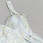 Blue Floral Sling Elegant Sleeveless Slip Outfit for Women