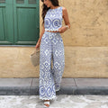 Women Sleeveless Casual Pants Two Piece Set