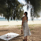 Women's Fashion Bow Seaside Sling Dress