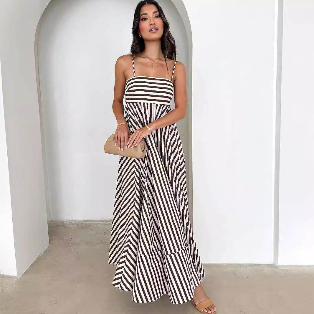 Summer Fashion Backless Sling Dress