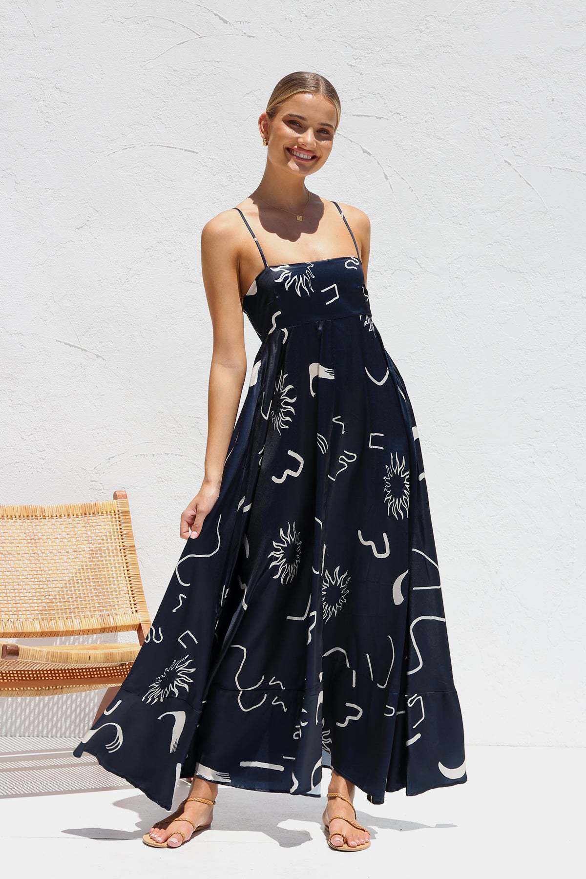Summer Fashion Backless Sling Dress