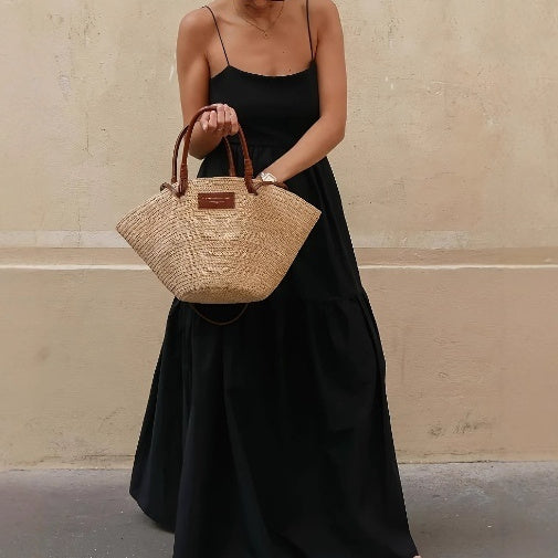 Women's A Line Skirt Backless Sling Dress